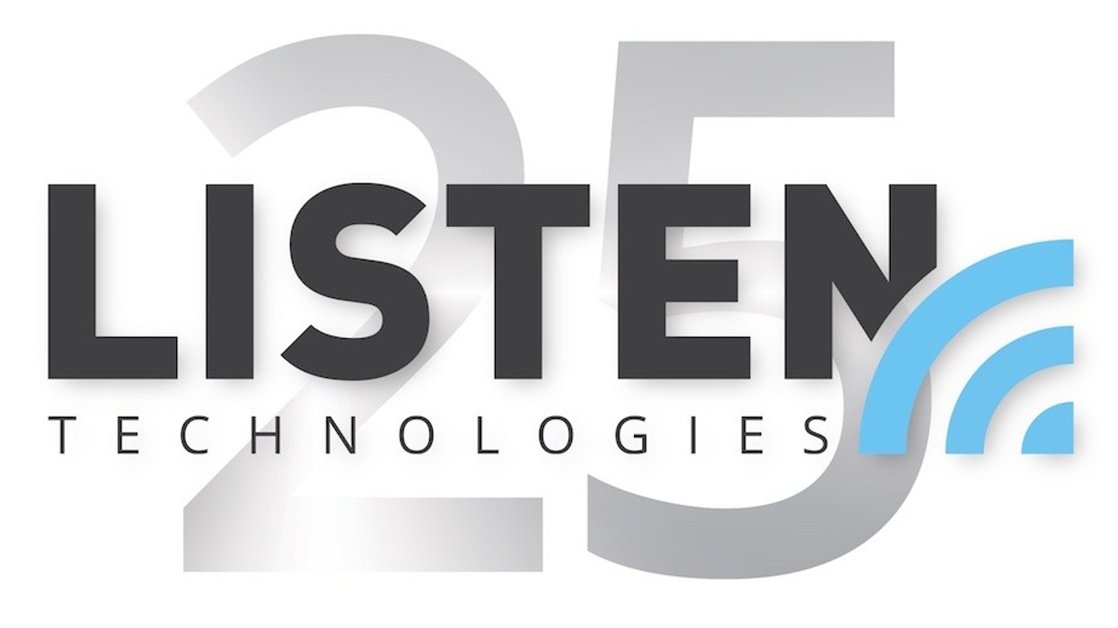 Listen Technologies 25th anniversary logo