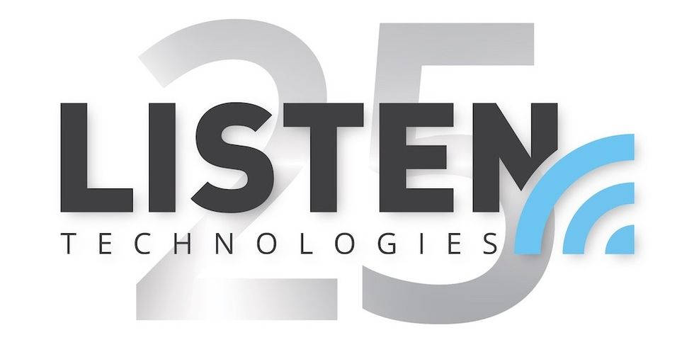 Listen Technologies 25th anniversary logo