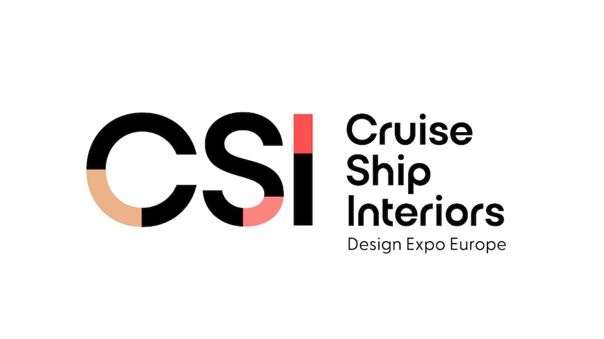 Logo: "CSI Cruise Ship Interiors Design Expo Europe" with stylized letters.