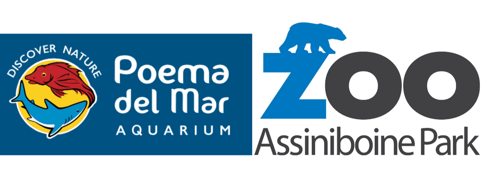 Logo lockup: Poema del Mar Aquarium and Assiniboine Park Zoo