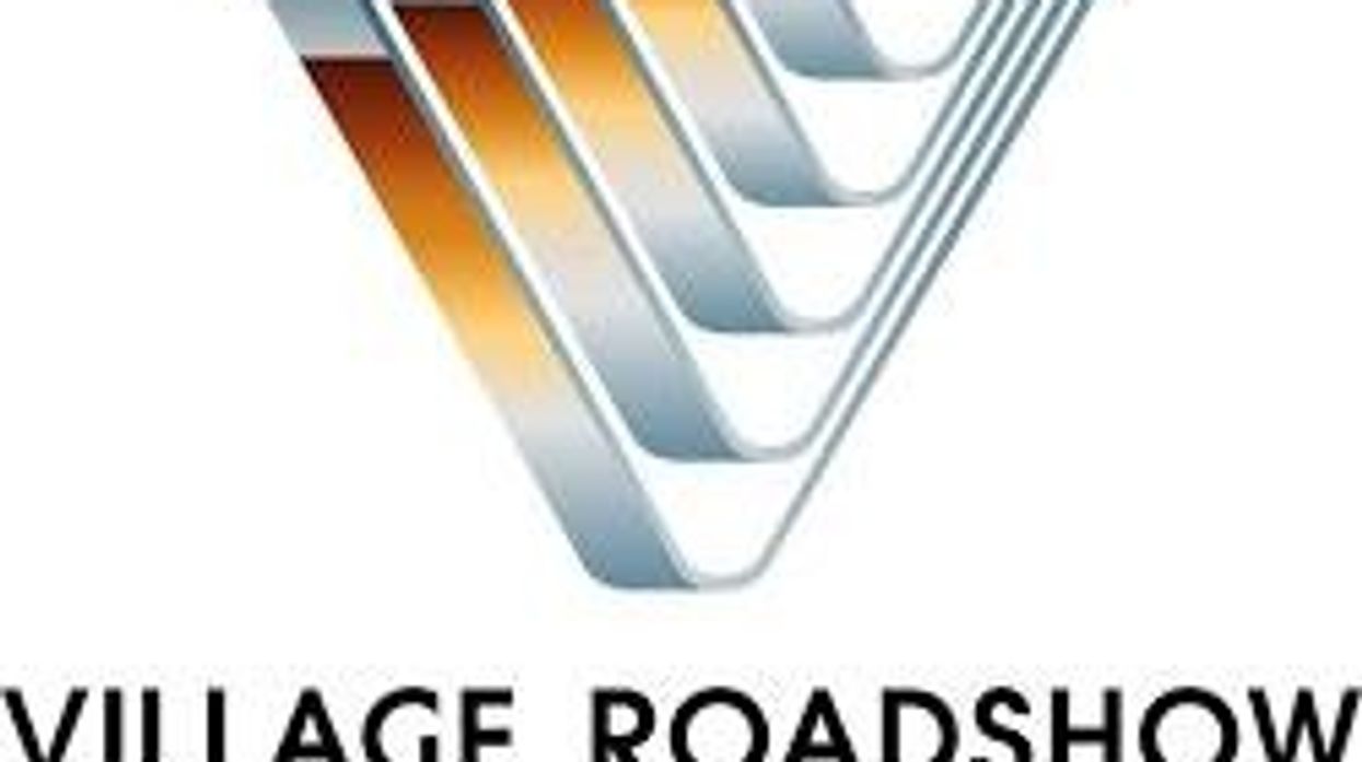 Logo of Village Roadshow Theme Parks with stylized 'V' design.