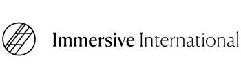 Logo reading "Immersive International" with a geometric circle design.