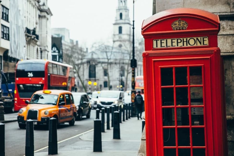 London tourist city post box