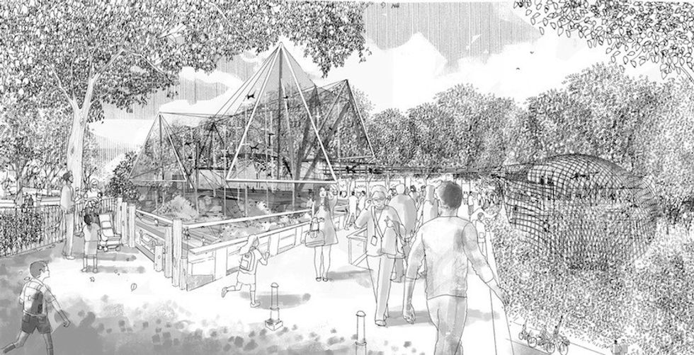 London Zoo Snowdon-Aviary plans (c) ZSL_Foster+Partners