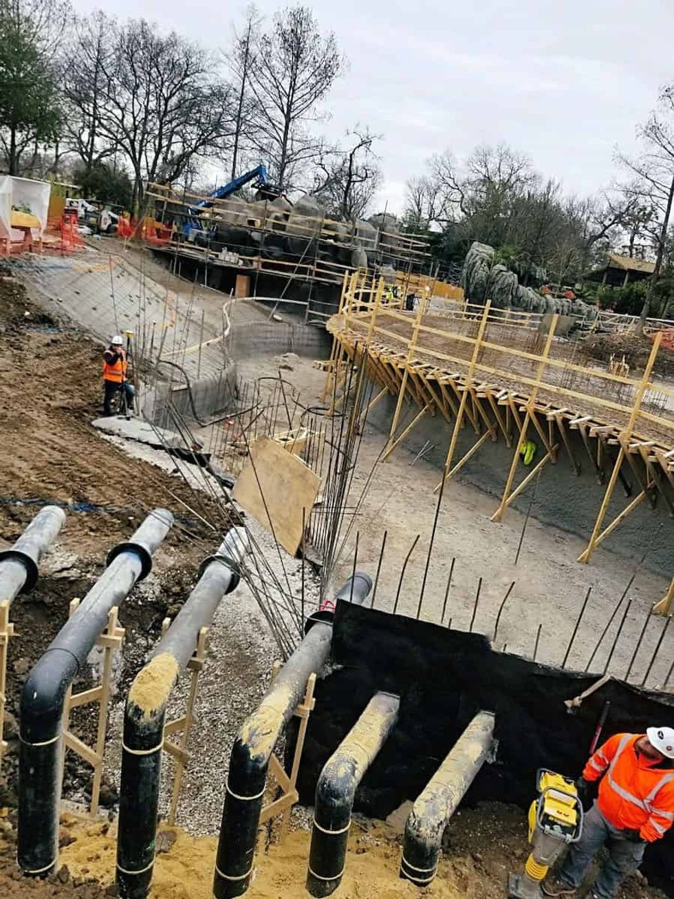 Longhorn Organics construction work at Fort Worth Zoo
