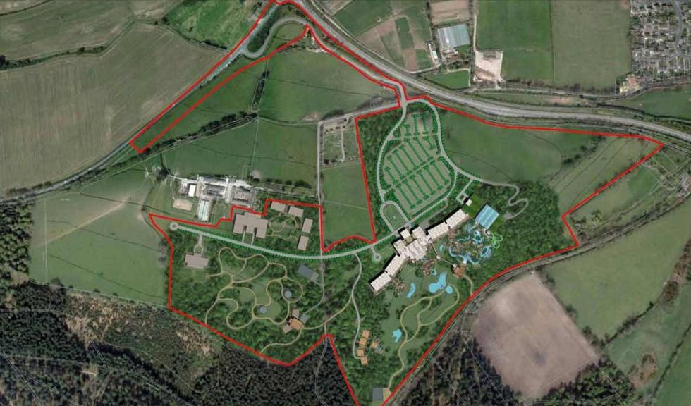 longleat planning waterpark aerial view