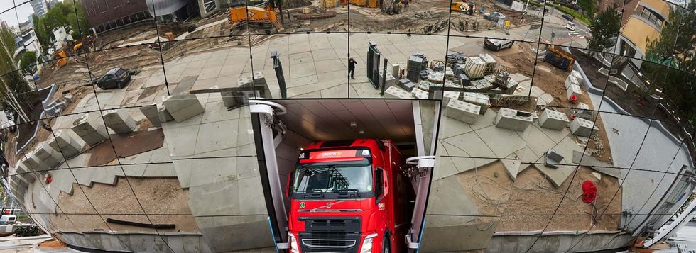 lorry arriving in depot