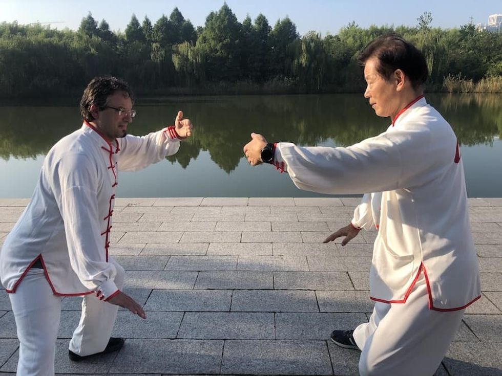 Louis Alfieri from Raven Sun Creative practises martial arts