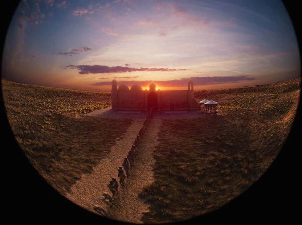 Mack Animation Flying over Kazakhstan Sauran