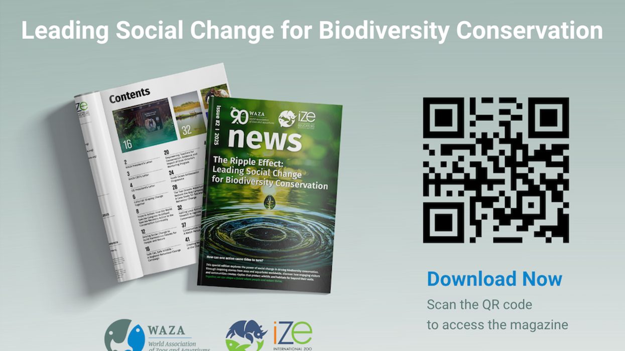 Magazine and QR code for biodiversity conservation. Download instructions included.