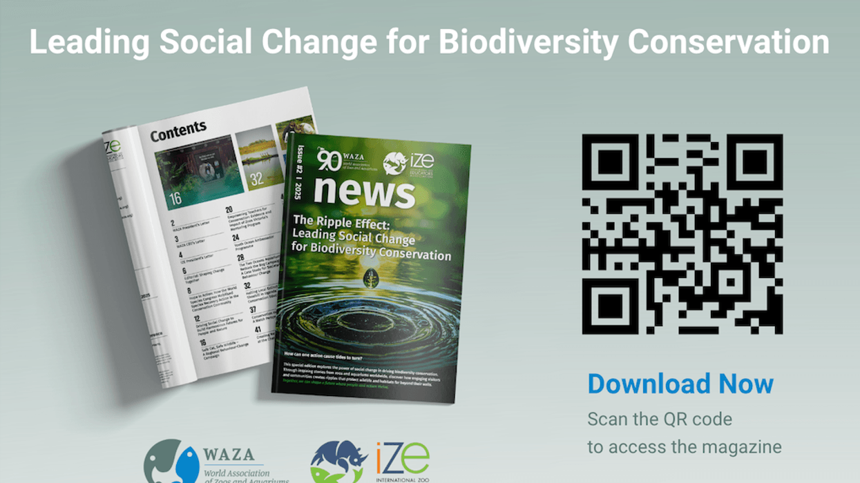 Magazine and QR code for biodiversity conservation. Download instructions included.