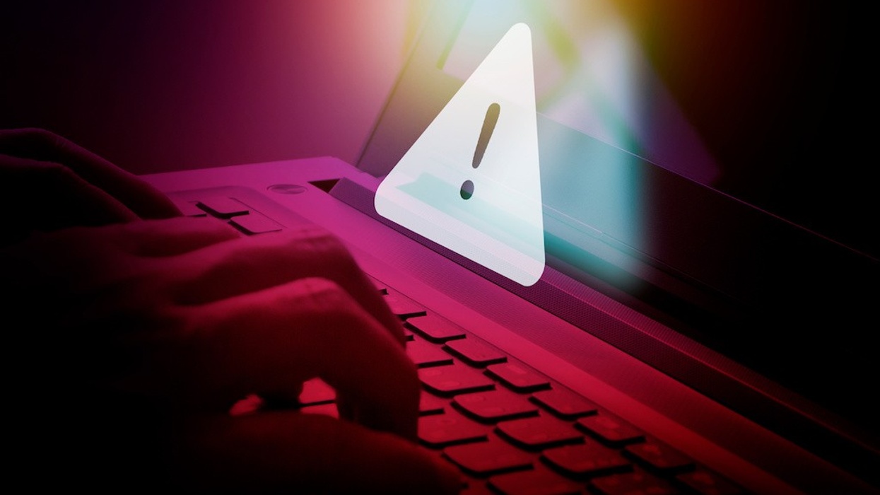 Malware attack virus alert , malicious software infection , cyber security awareness training to protect business information from threat attacks