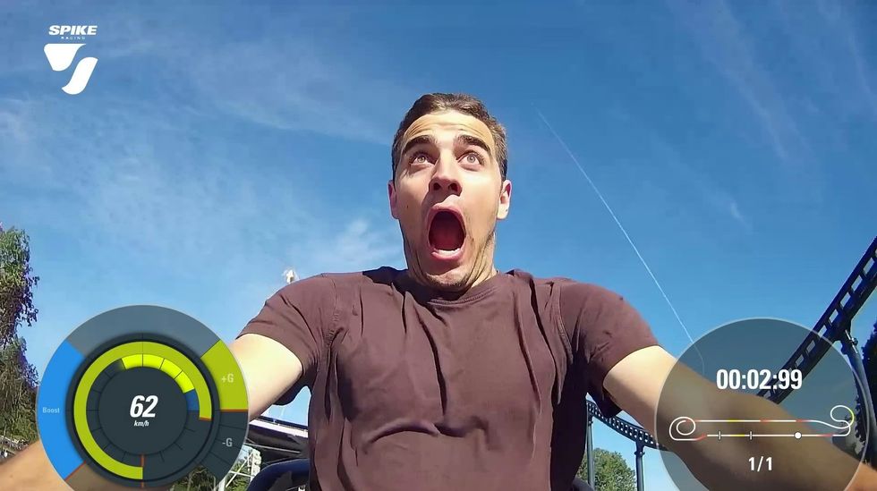 man riding SPIKE\u00ae coaster