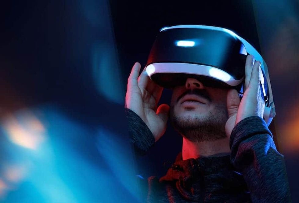 Man with VR headset