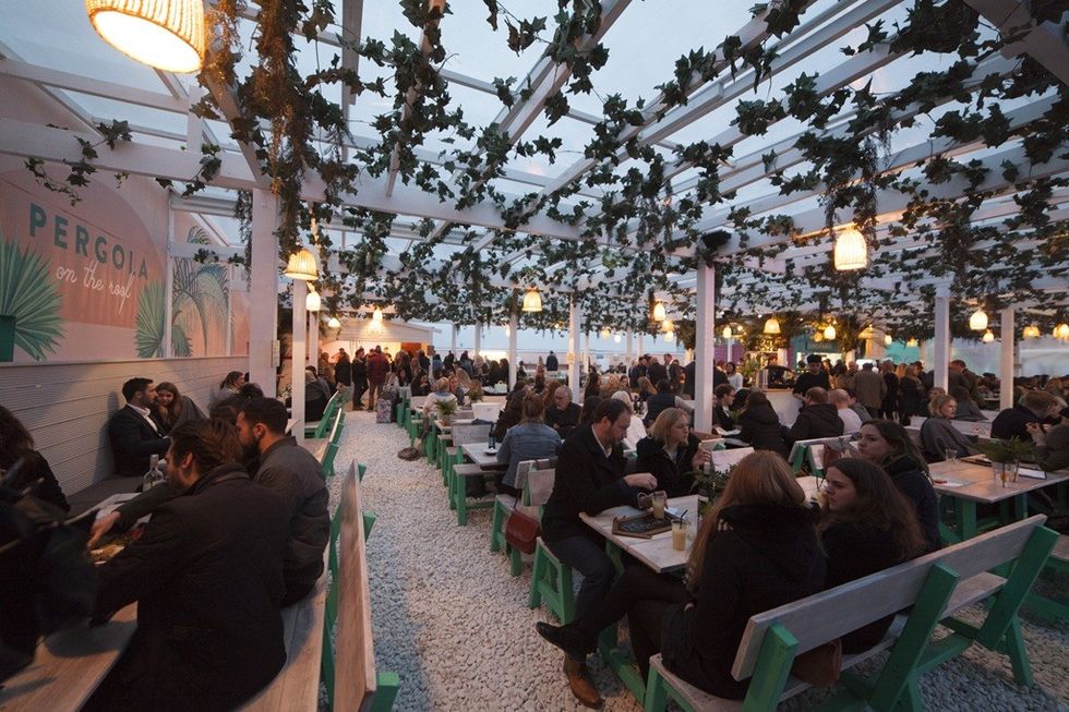 Mance Communications Pergola on the Roof