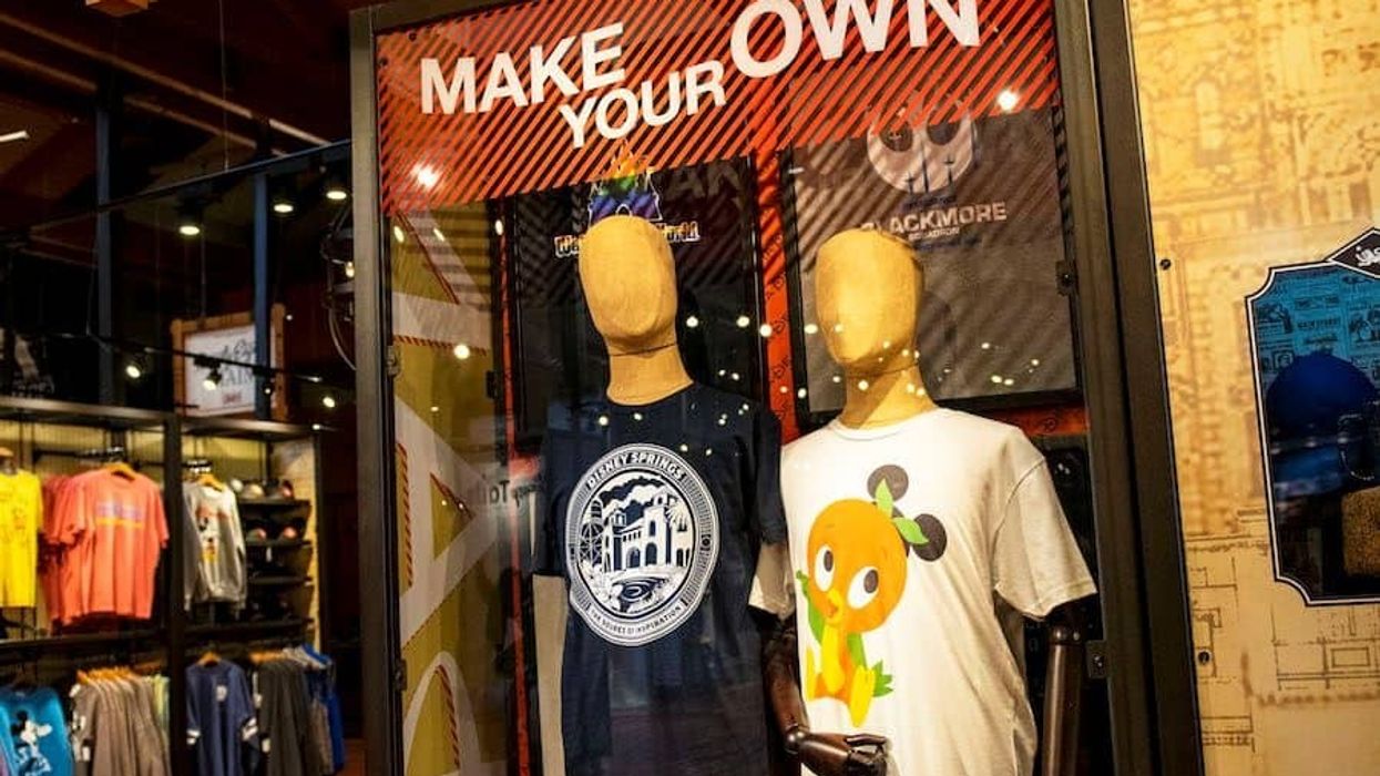 Manequins showing personalised apparel from Walt Disney World MADE