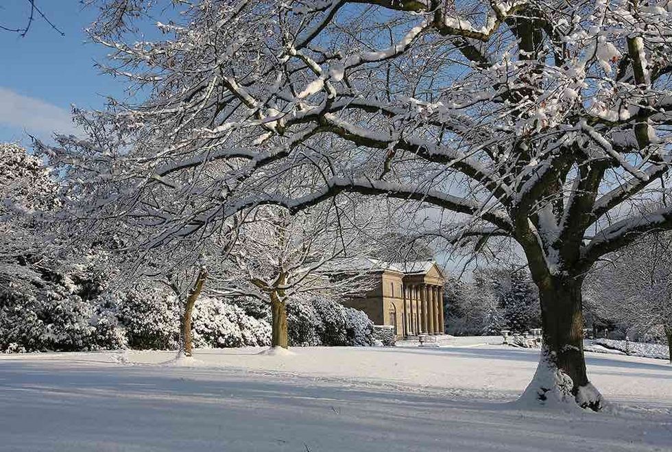 mansion exterior snow tatton park