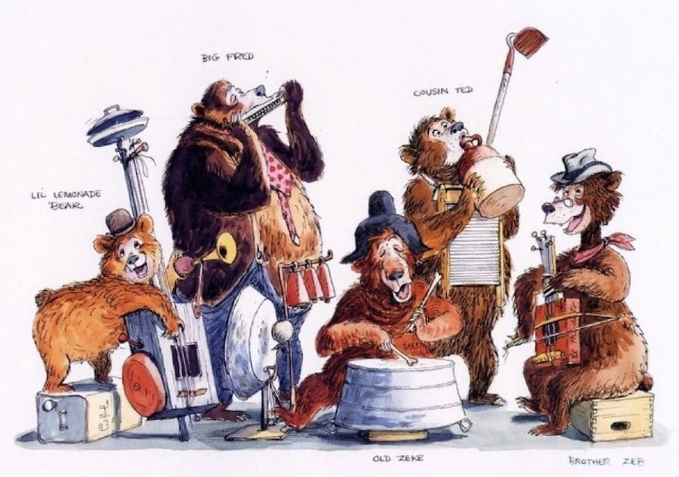 Marc Davis animation Disney bears