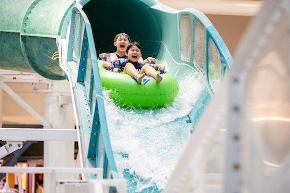 Master Blaster Studio City Water Park Screaming Guests
