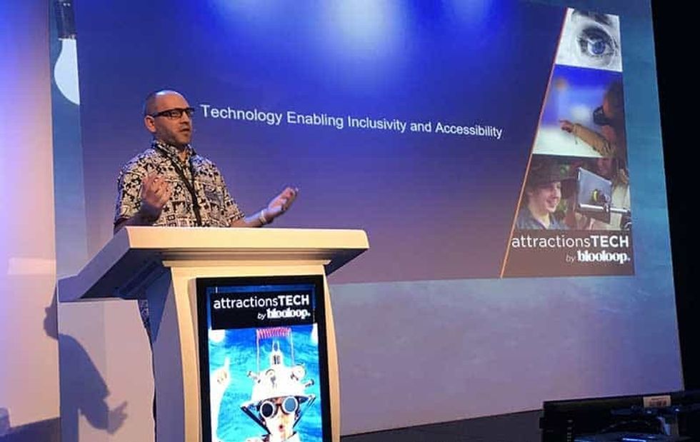 Matt Barton 7th Sense attractionsTECH by blooloop at ISE 2019