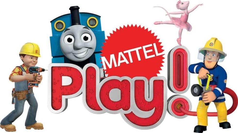 mattel play logo multi character.
