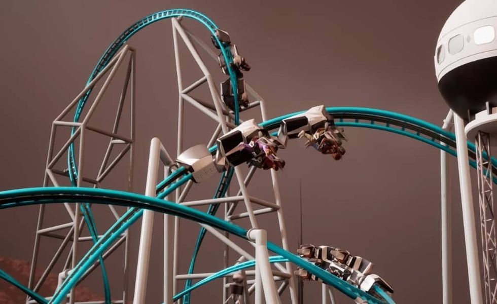 Maurer Rides Omega Coaster inversions