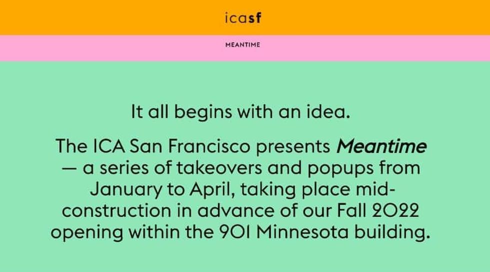 Meantime Institute of Contemporary Art SF