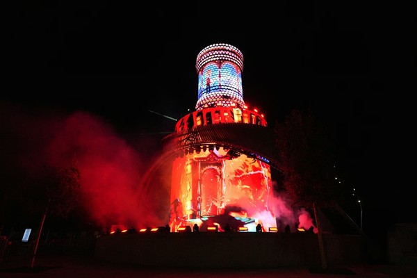 Media Matrexx — High-Tech Landmark of the Urban Core at night