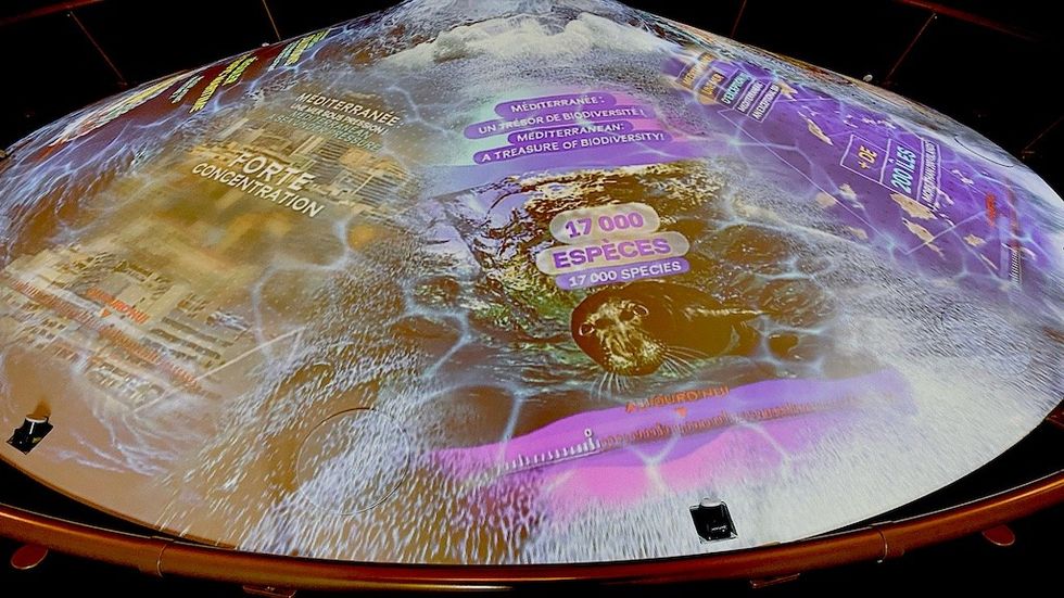 “Mediterranean 2050” exhibition at the Oceanographic Institute of Monaco. Photo credit- Dreamed By Us