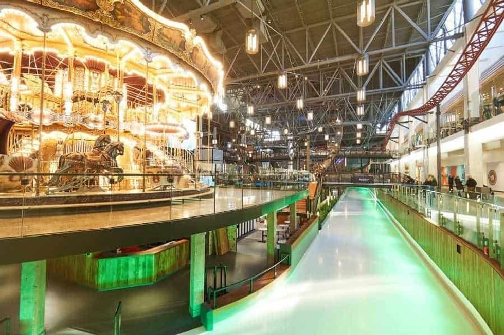 Mega Parc's Carrousel and LED lighted ice rink