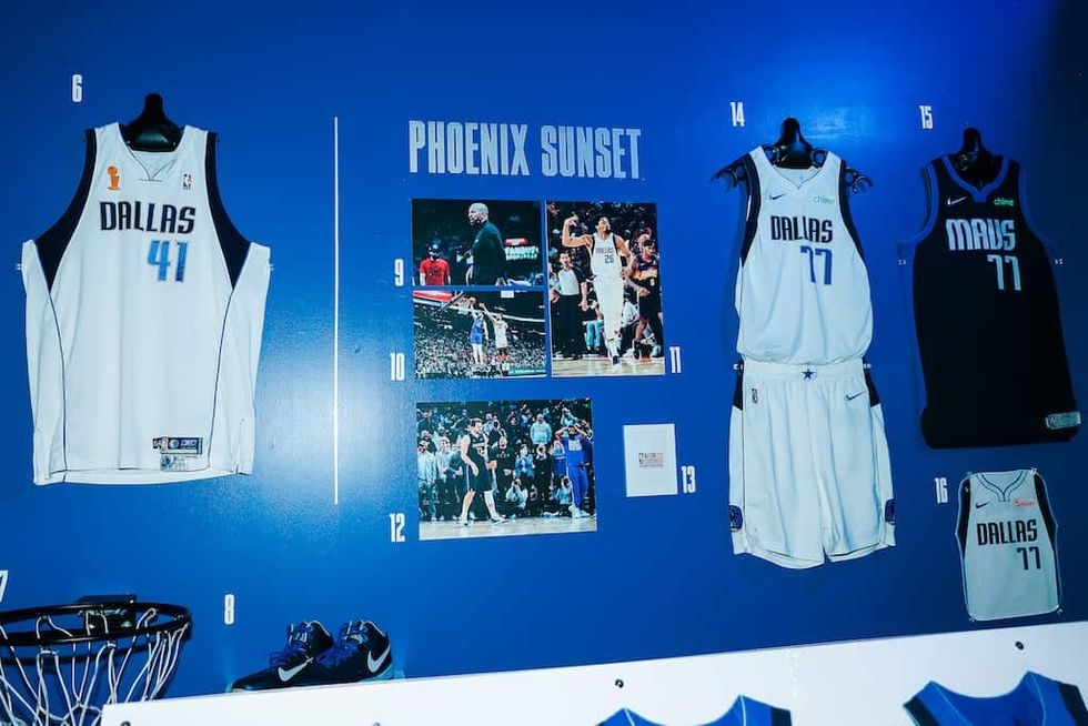 memorabilia at Mavs Vault