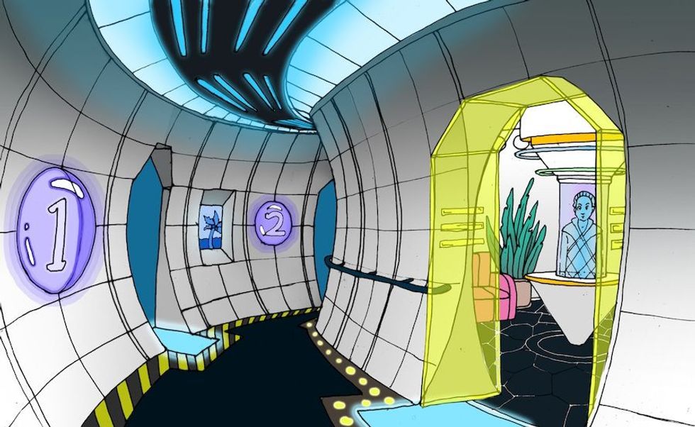 meow wolf Portals-Bermuda-concept-art-by-Caity-Kennedy