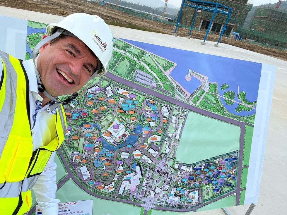 Merlin CEO Scott O'Neil visits Legoland construction site