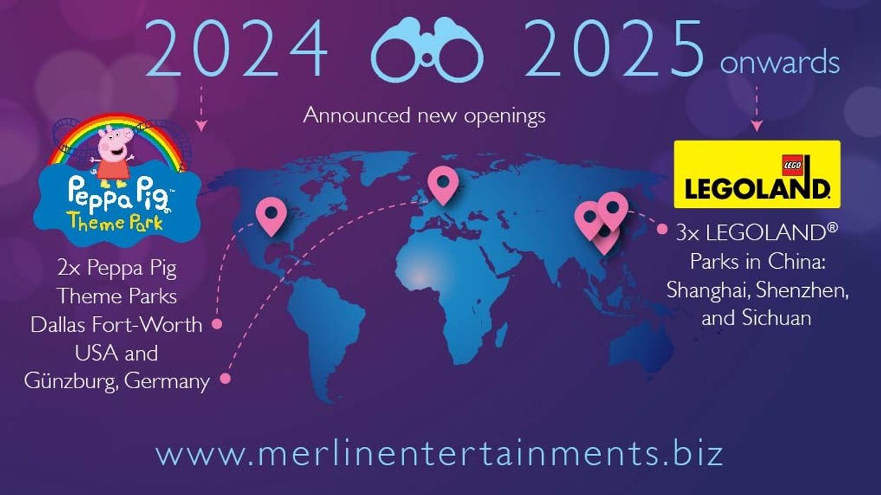 Merlin Entertainments plans for peppa pig openings in 2024