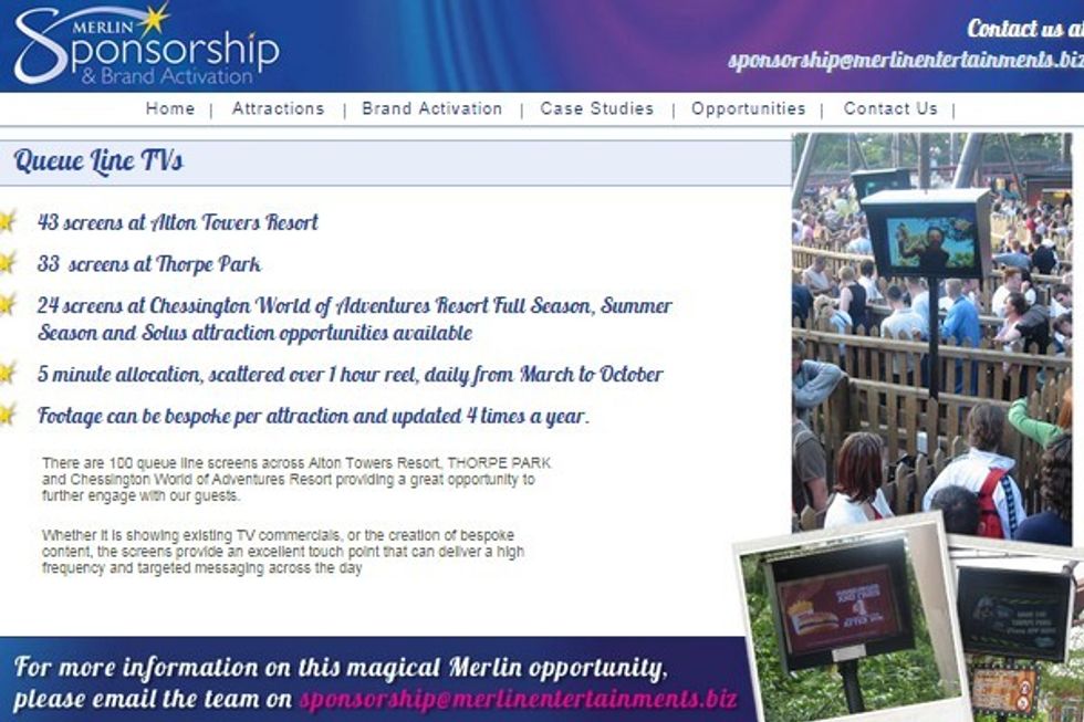 Merlin Entertainments Sponsorship Queue Line Tv