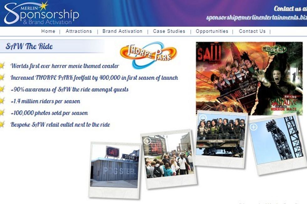 Merlin Entertainments Sponsorship SAW