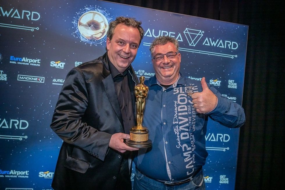 Michael Mack with Gerd Nefzer (Oscar winner in 2018) at the AUREA Awards