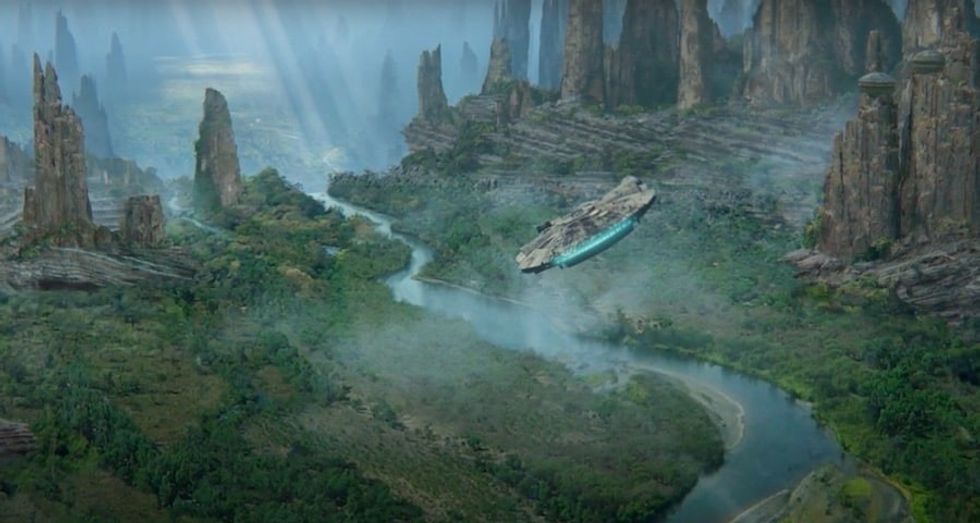 Millennium Falcon rendering flight