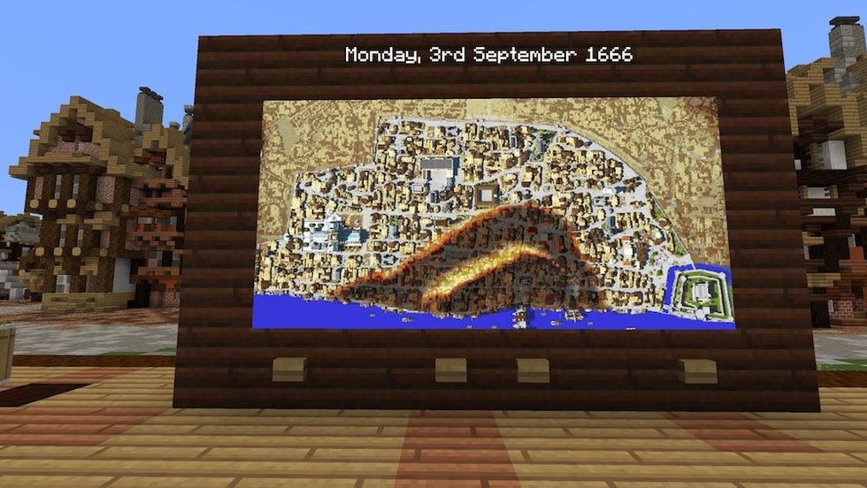 minecraft museum of london Map showing the spread of the Great Fire blooloop