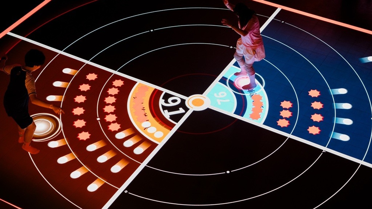 Moment Factory, Augmented Games, Party Day China - LED floor