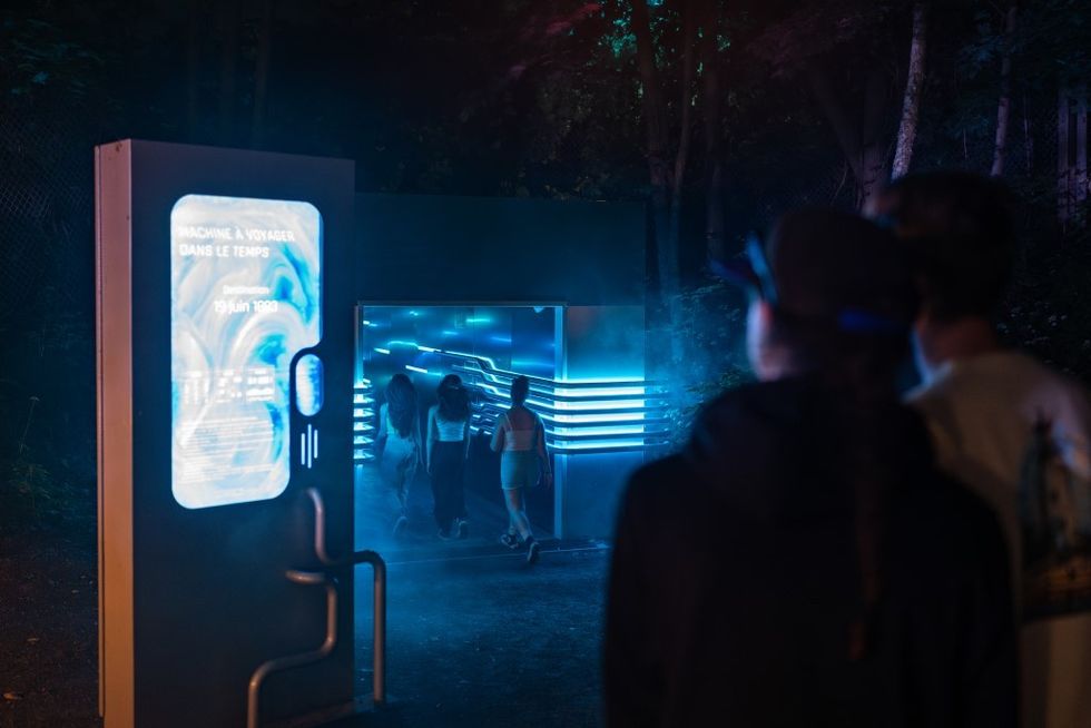 Moment Factory night-time living museum experience tunnel