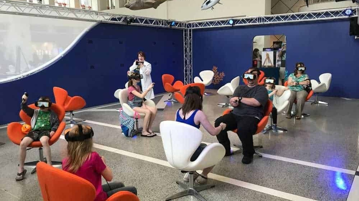 Moody Gardens' guests trying out Reef Rescue
