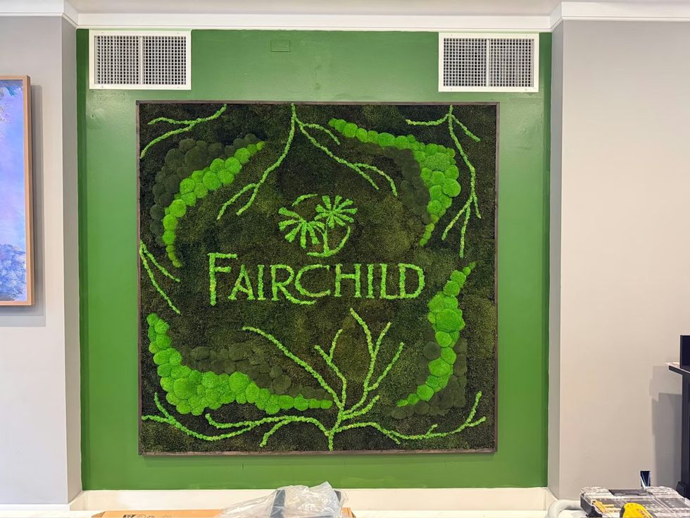 moss wall at The Sanctuary Shop at Fairchild Tropical Botanic Garden