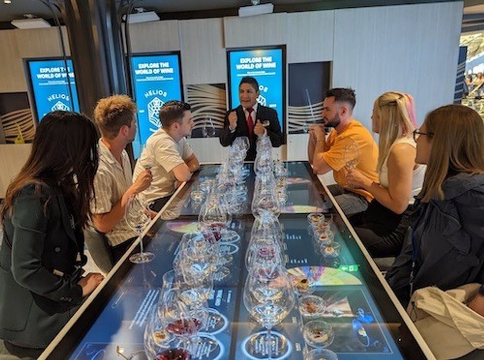 MSC Ideum Wine Tasting Table