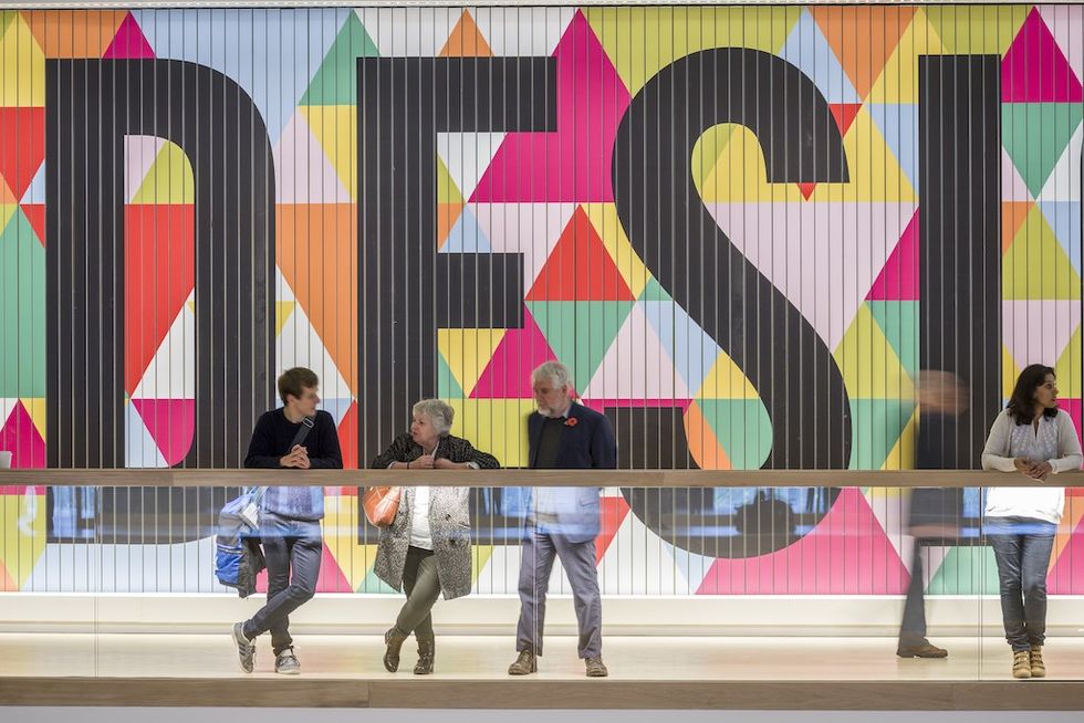 Mural at London Design Museum