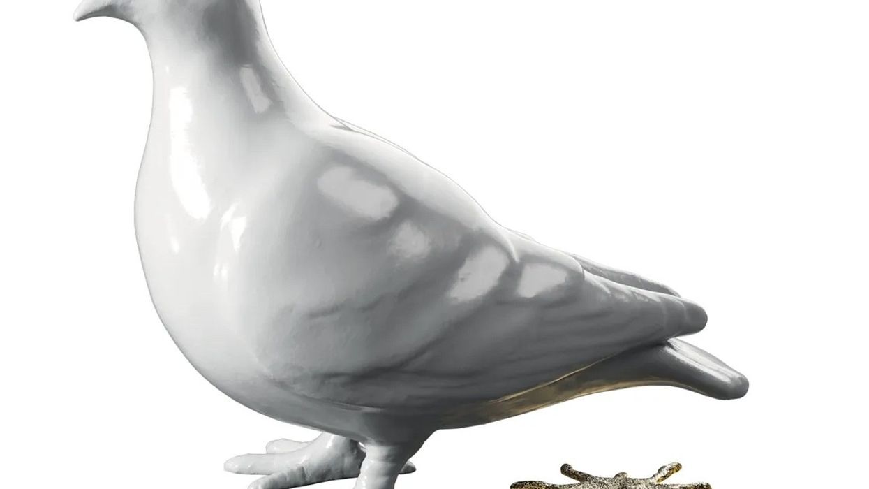 museum of london pigeon splat logo