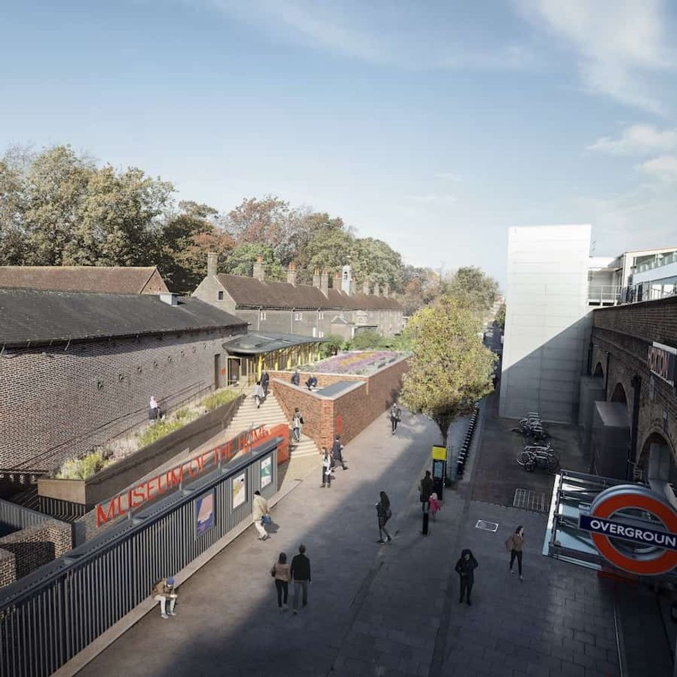 Museum of the Home illustration new entrance opposite Hoxton Overground Station