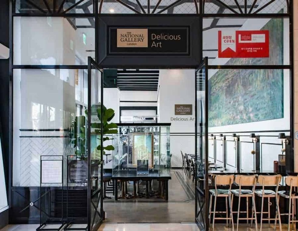 National Gallery Delicious Art Cafe entrance in Lotte World Mall Korea