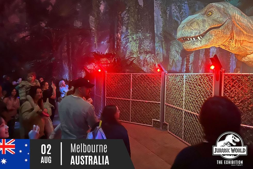 NEON Jurassic World exhibition Melbourne