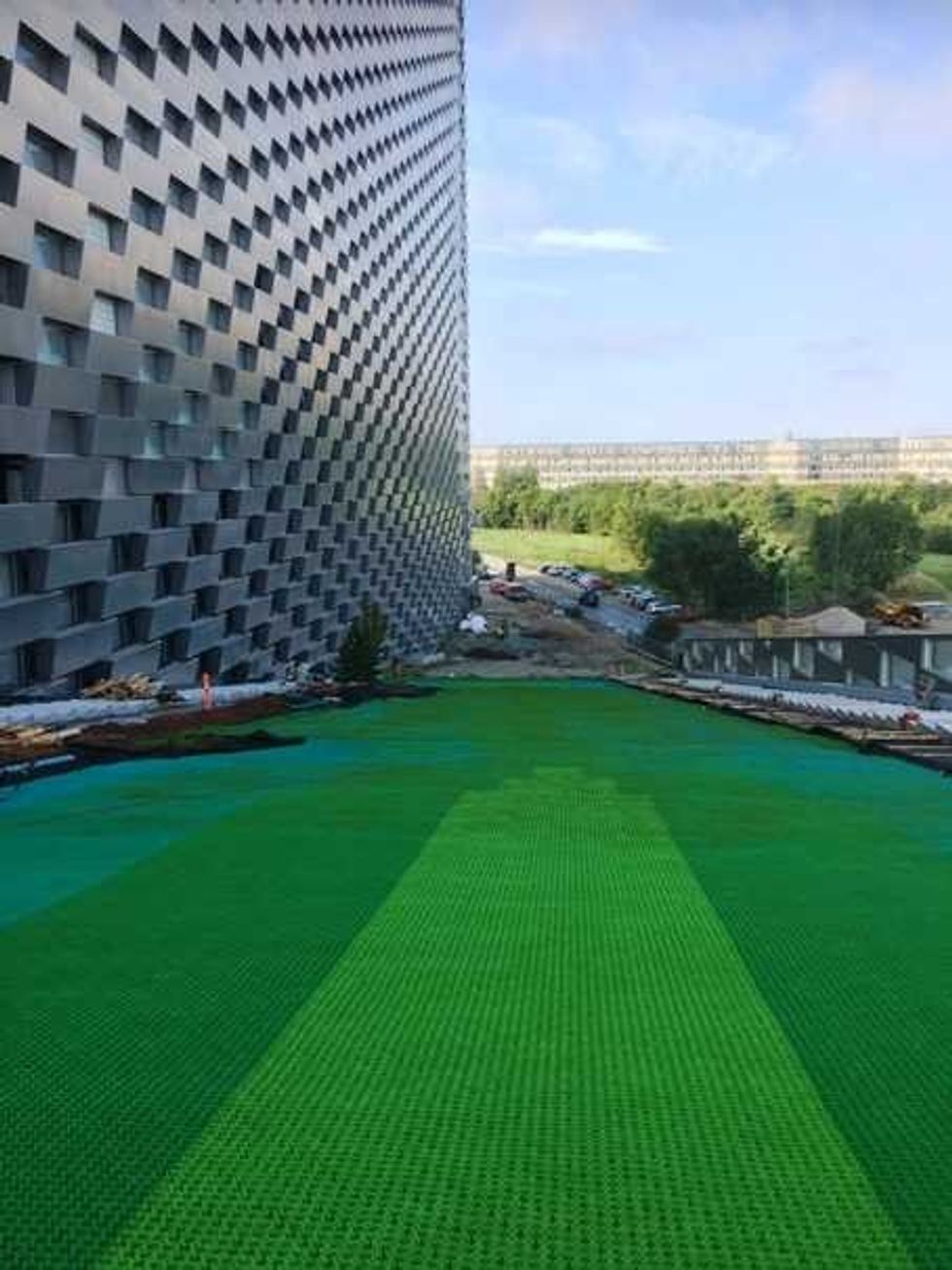neveplast matting on copenhill ski slope